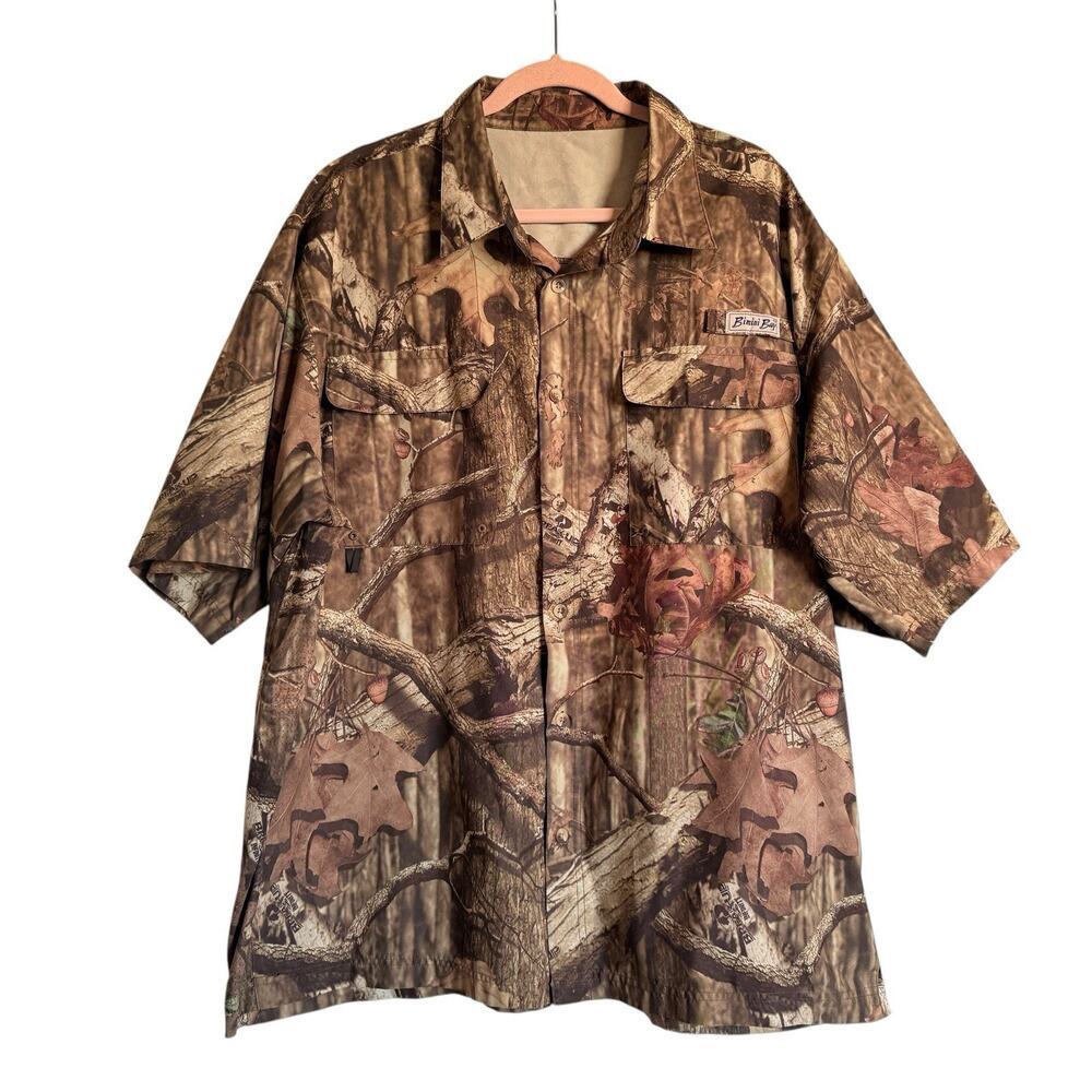 Bimini‎ Bay Sz XL/2Xl Button Down Mossy Oak Breakup Infinity Fishing Hunting